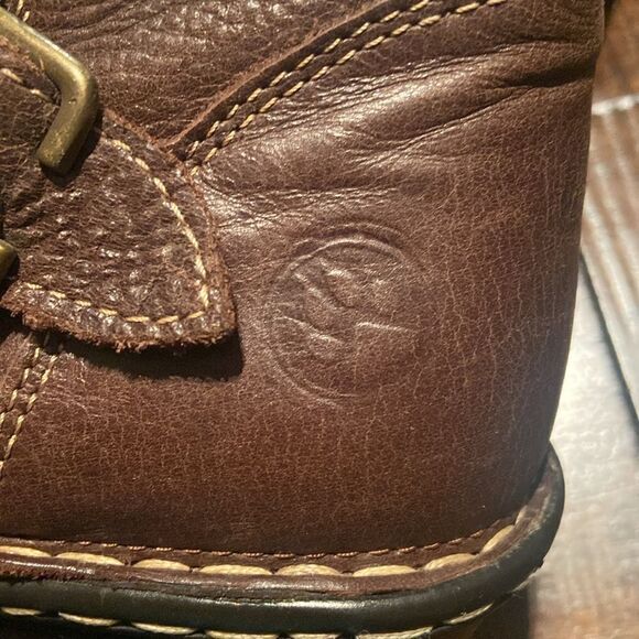 Lobo Solo Brown Leather Boots Zipper Buckle Detail 8.5 Ladies - Picture 6 of 11